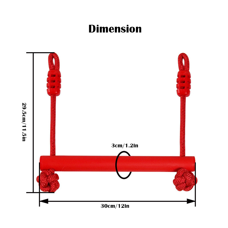 Kids Monkey Bar Trapeze Swing Bars for Ninja Obstacle Course Attachments Indoor Outdoor Backyard Fitness Exercise Equipment