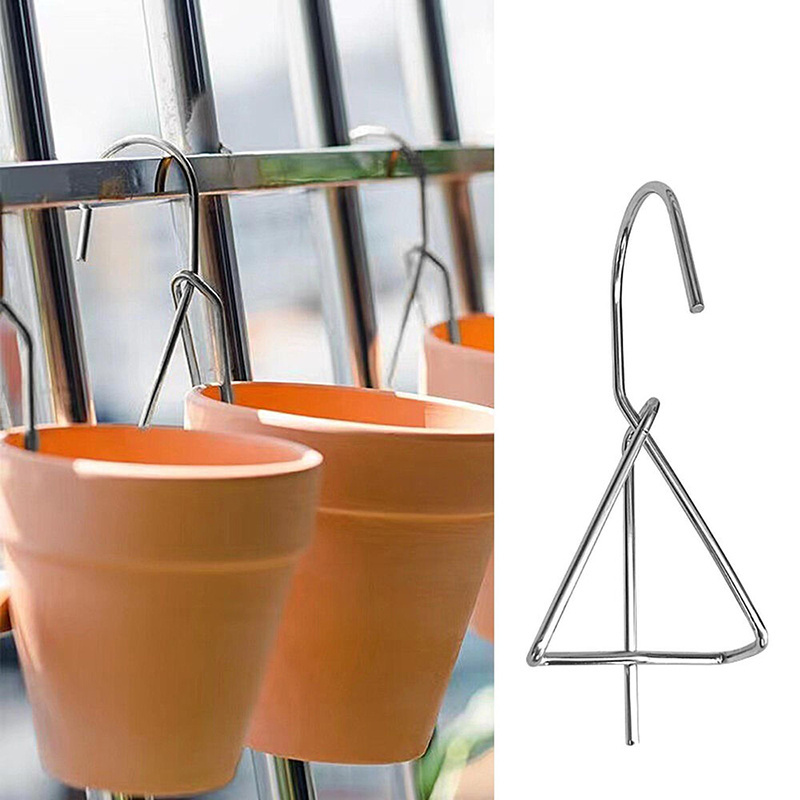 Terracotta Pots Hangers Outdoor Hanger Planter Hooks Anti-Rust Iron Plant Hangers for Hangings Flower Baskets Wall Clay Pot