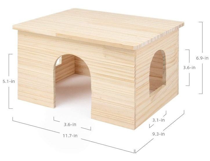 Customized Chinchilla and Guinea Pigs Hut Hideout hamster cage Wood Pet House wooden pet house Hamster nest