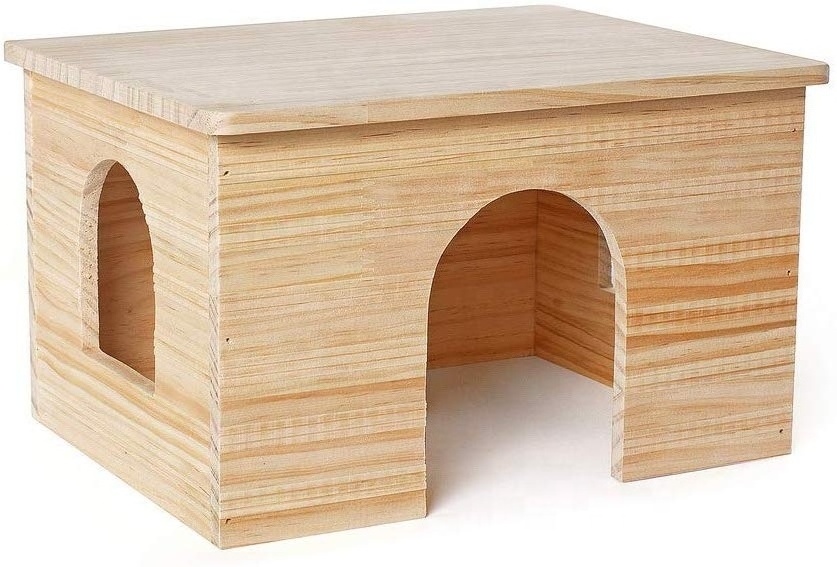 Customized Chinchilla and Guinea Pigs Hut Hideout hamster cage Wood Pet House wooden pet house Hamster nest