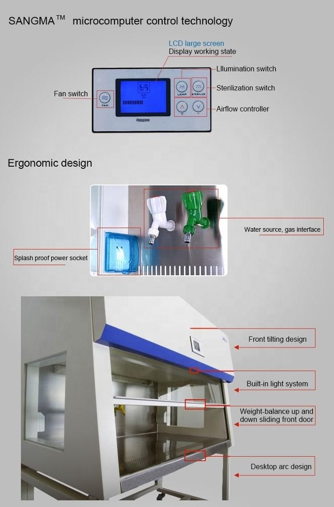 class 100 horizontal laminar air flow cabinet/clean bench/workbench supplier