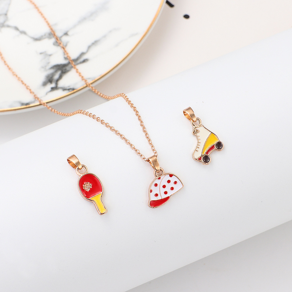 Cartoon children's necklace accessory set Flamingo Cat Umbrella can replace pendant cross-border accessories