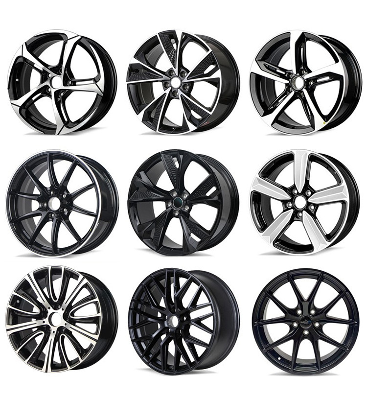 wheel rims 16 inch multi spoke black finish car wheel 4x100 wheels 6 for DongFeng car