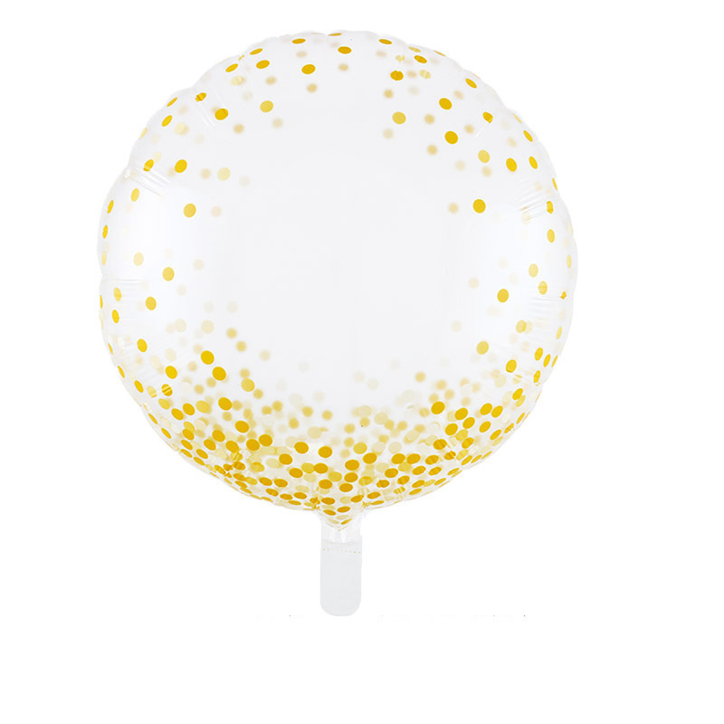 17inch Polka Dot Helium Foil Balloon Transparent Clear Point Balloon For Boys and Girls Birthday Party Decoration Supplies