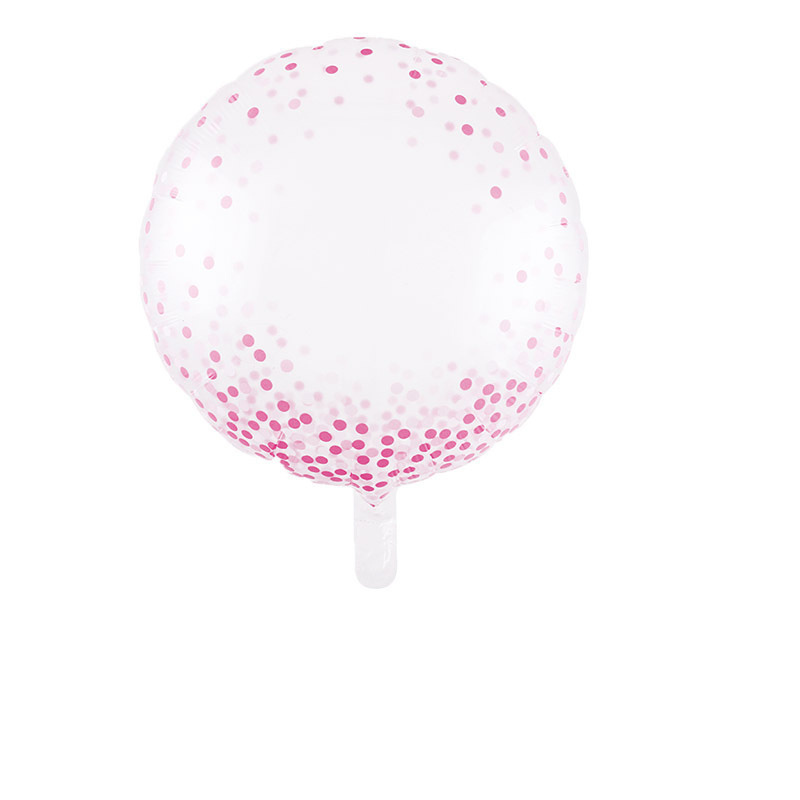 17inch Polka Dot Helium Foil Balloon Transparent Clear Point Balloon For Boys and Girls Birthday Party Decoration Supplies