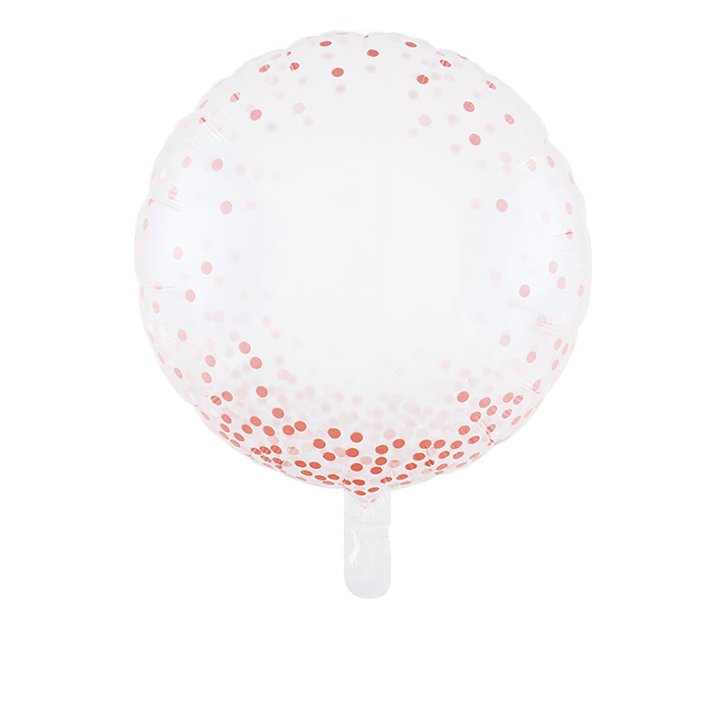 17inch Polka Dot Helium Foil Balloon Transparent Clear Point Balloon For Boys and Girls Birthday Party Decoration Supplies