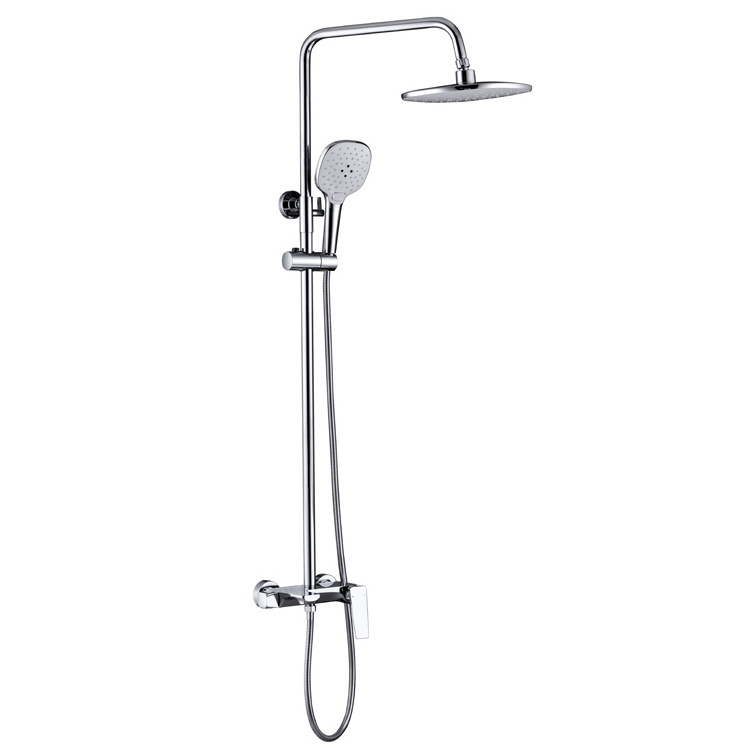 European Style American Standard Matte Black Wall Mounted Stainless Steel 304 Rainfall Shower Head Square Bathroom Shower Set