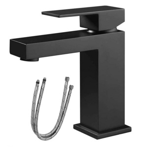 Bathroom Basin Sink Faucet Black Faucets Stainless Steel Bath Faucet Hot&Cold Water Mixer Vanity Tap