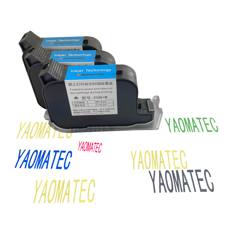 Yaomatec 2588+ M  B level Quick fast dry permanent solvent ink cartridge compatible for 12.7mm handheld inkjet printer