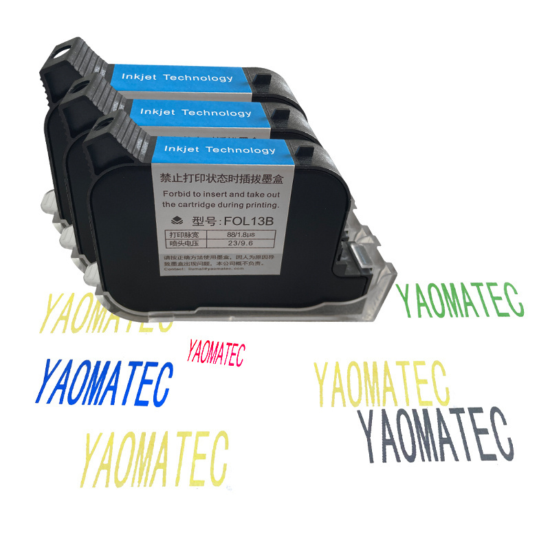 Yaomatec FOL13B   B level Quick fast dry permanent solvent ink cartridge compatible for 12.7mm handheld inkjet printer