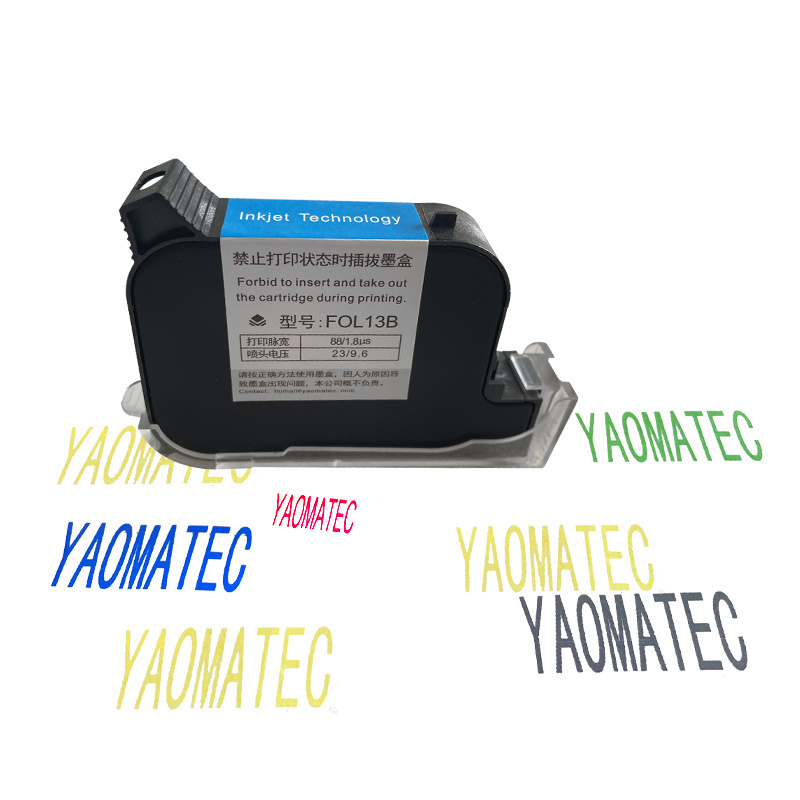 Yaomatec FOL13B   B level Quick fast dry permanent solvent ink cartridge compatible for 12.7mm handheld inkjet printer