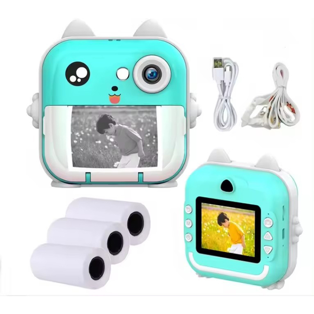 Top selling Q5 5MP Ink Free Printing Mini Digital Video Selfie Kids Instant Print Camera for Children Aged 3-12 Toys Gift