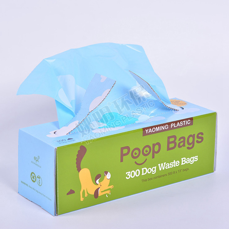 Custom Printed Eco Friendly Biodegradable Compostable Disposable Pla Pet Trash Garbage Dog Waste Poop Bag On Roll