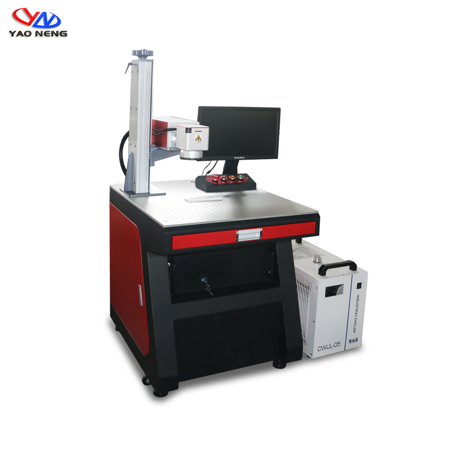 3W 5W 10W Water Cooling  Desktop UV Laser Marking Machine 355nm Sino Galvo Scanner