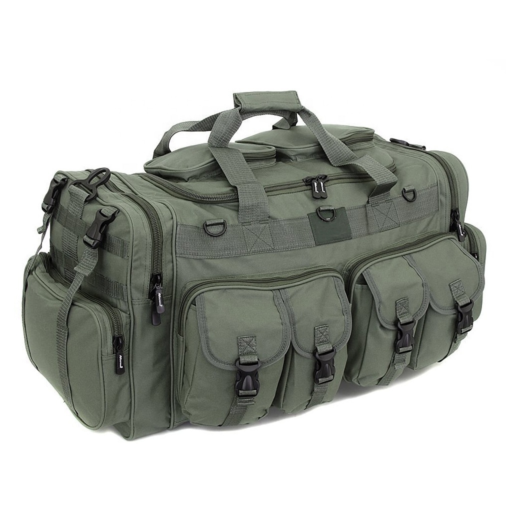 Heavy Duty Waterproof Polyester Custom Camouflage Travel Backpack Unisex Zipper Tactical Duffle Bag