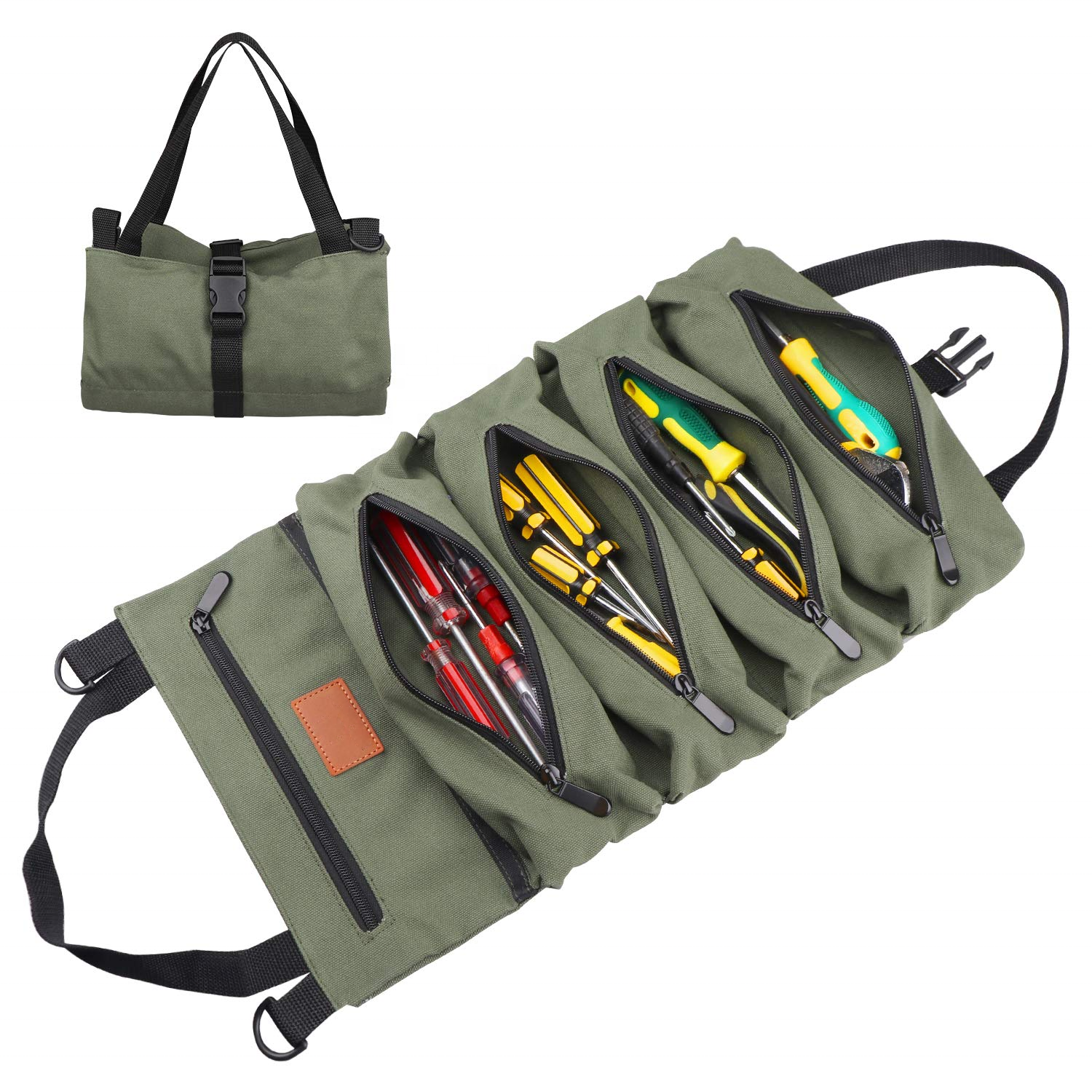 Canvas Wear-resistant Waterproof Durable Portable Roll-up Foldable Hanging Tool bag