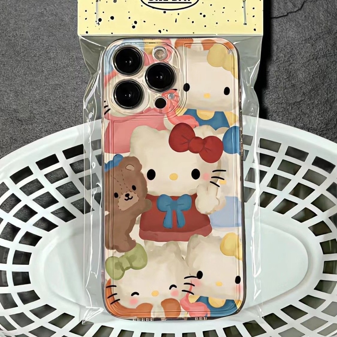 Hello Kitty and Bear fit for iphone 15promax phone case for iPhone14 new 13 full Package 12 soft x/xr