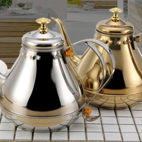 1.2L Amazon 2023 thickened stainless steel teapot Flower teapot with filter long nozzle teapot Restaurant Hotel commercial tea k