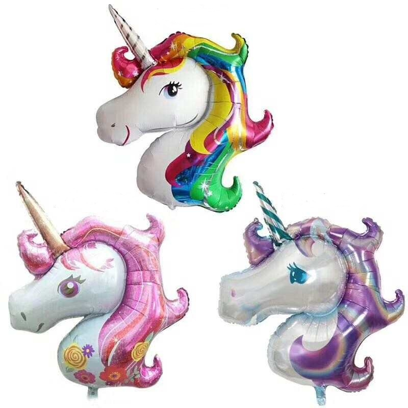 unicorn balloon set mermaid balloons alphabet birthday party cartoon foil balloons helium kid toys for sale wholesales