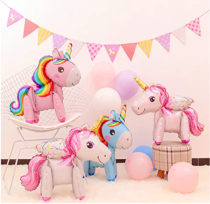 unicorn balloon set mermaid balloons alphabet birthday party cartoon foil balloons helium kid toys for sale wholesales