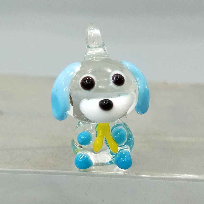 Cute glass animal charm min glass animal