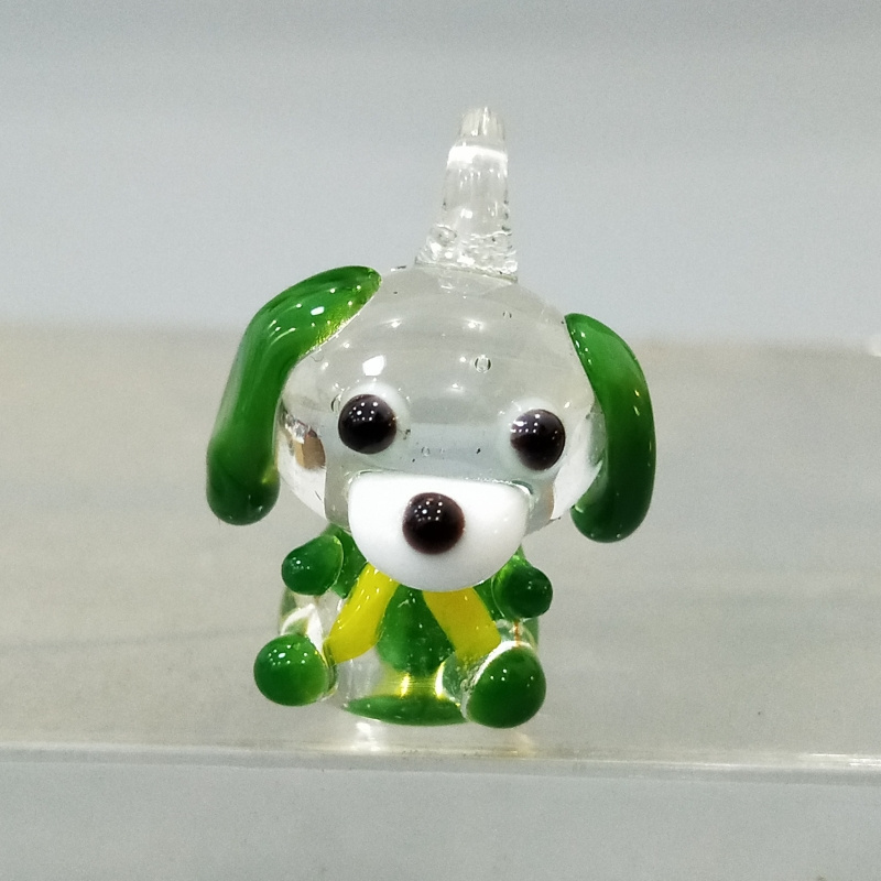 Cute glass animal charm min glass animal