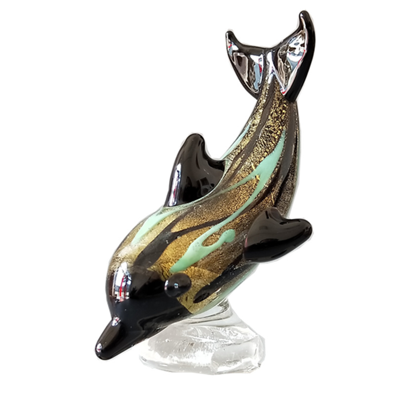 decorative glass dolphin wine stopper