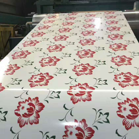 Flower Printing PPGI / Special Pattern Coated Steel Sheet Coil / Pre-painted Galvanized Steel Coil