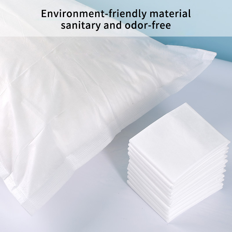 Non woven pillow case 50 * 80cm environmental protection soft Hotel hospital tourism beauty salon disposable pillow case