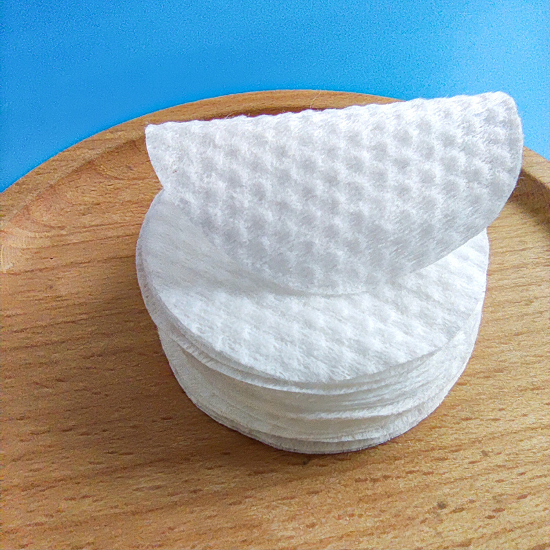 Customizable disposable cotton pad round pearl cotton wet compress ultra-thin absorbent soft facial makeup remover pad