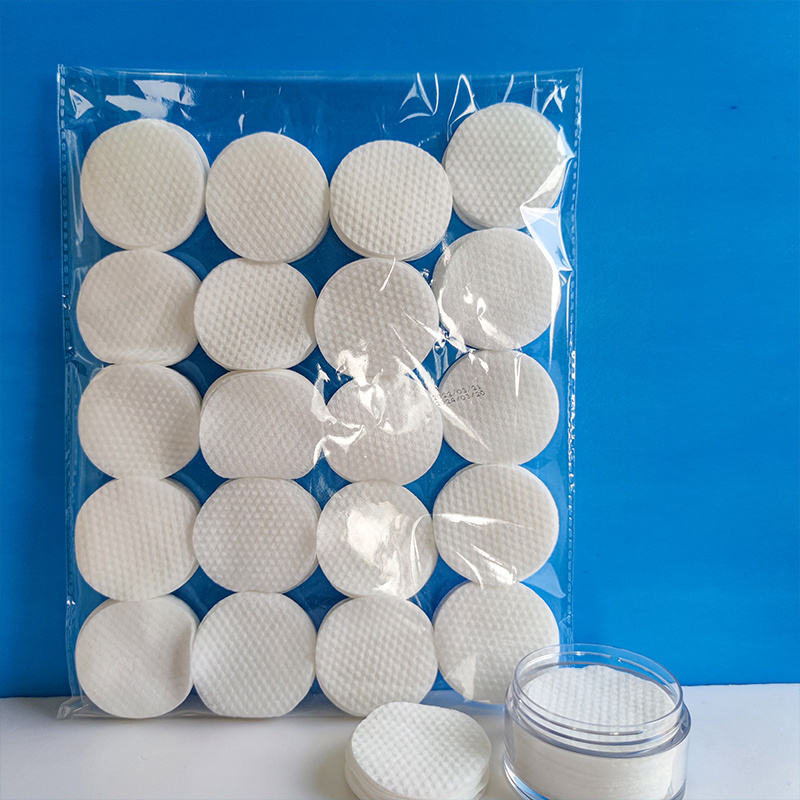 Customizable disposable cotton pad round pearl cotton wet compress ultra-thin absorbent soft facial makeup remover pad