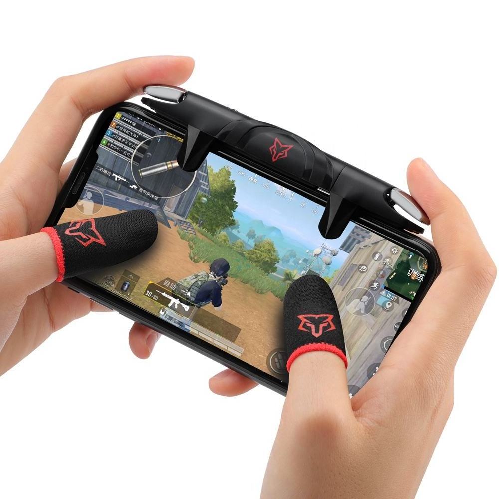 Sarafox G5 With battery Auto shooting Game Triggers Joystick Games Controller Shoulder Button Handle for iPhone Black Shark 3 /