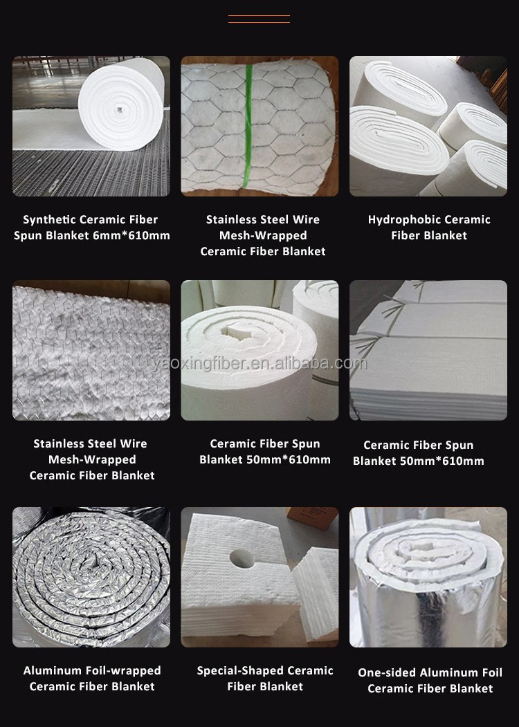 1000~1600  2300/2600 F ceramic wool furnace insulation aluminum silicate ceramic fiber blanket