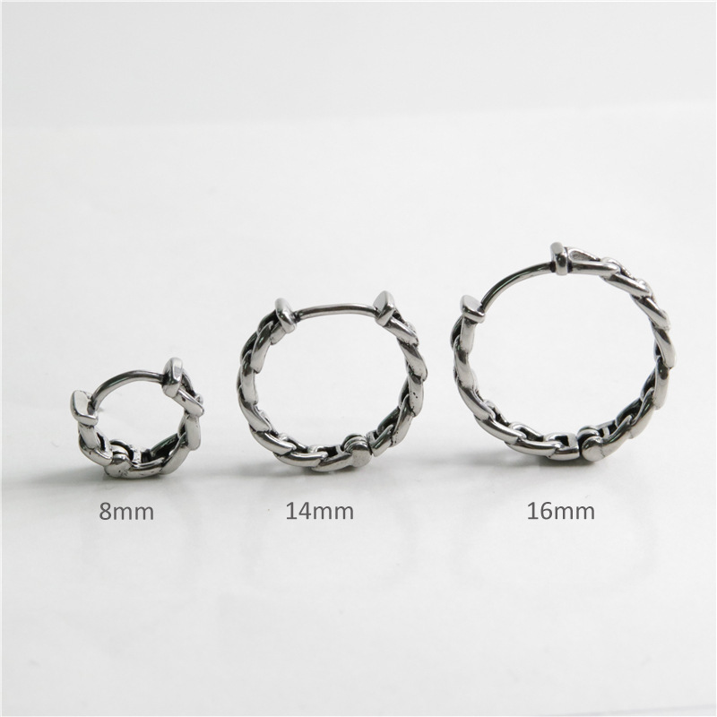 Versatile earrings Manufacturers direct sales Minimalist Design Hypoallergenic Stainless Steel Small Hoop Earrings for Men