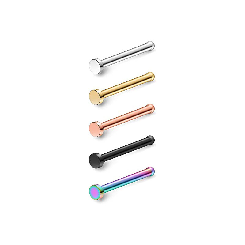 Dainty high quality body faux body surgical Stainless Steel fine jewelry gold plated piercing jewelry bulk Nose Rings