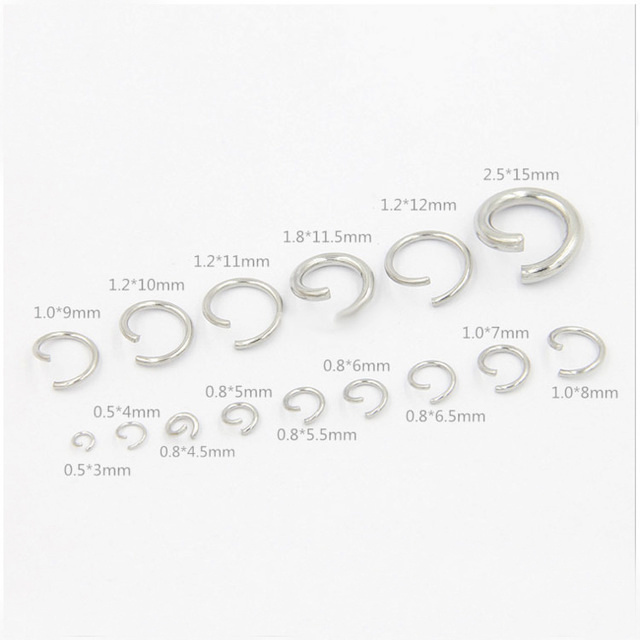 500pcs/bag longlasting jewellery making supplies 6mm stainless steel jump ring jewelry components o ring