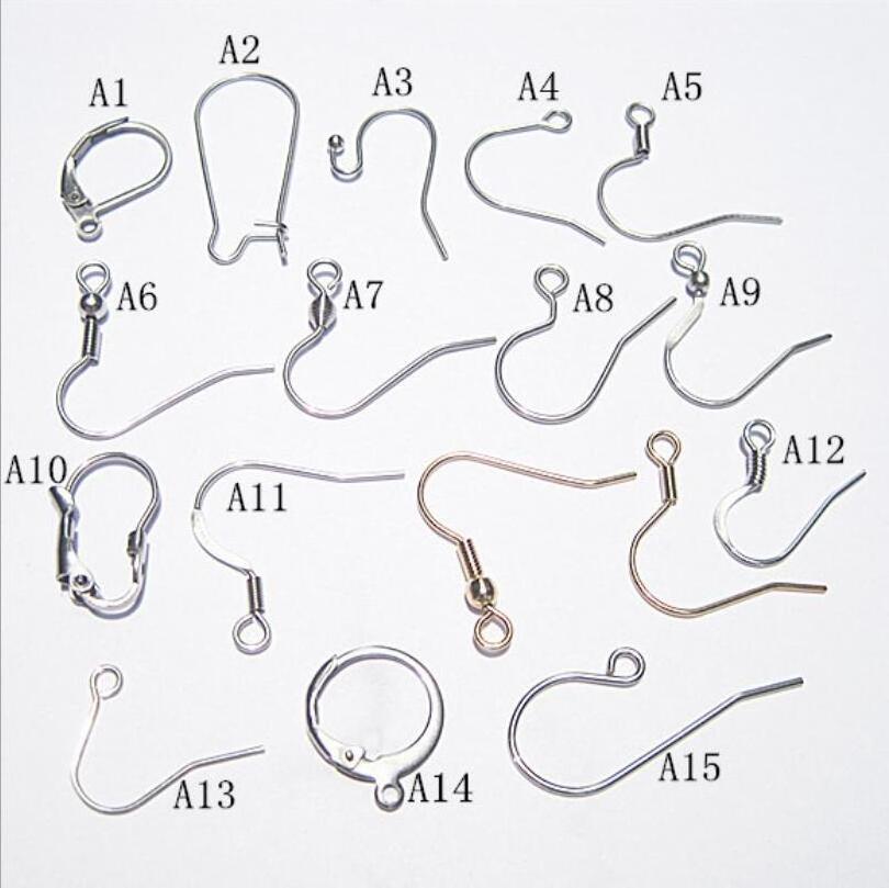 Hyperallergenic stainless steel accessories earrings findings&components hook Material jewelry making supplies ear wire