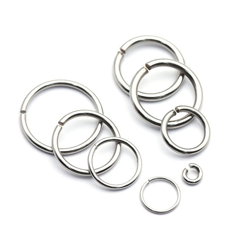 Custom Holder Finding Stainless Steel Round Chain Bracelet 1.5mm 2mm thick Jump Rings Split Rings Connectors For Jewelry Making