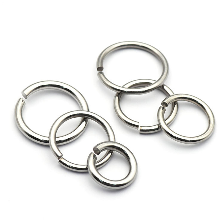 Custom Holder Finding Stainless Steel Round Chain Bracelet 1.5mm 2mm thick Jump Rings Split Rings Connectors For Jewelry Making