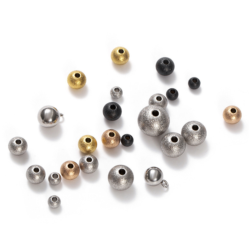 Metal Round Spacer Factory Customized non tarnish bulk jewellery findings stainless steel Metal jewelry findings Slider beads