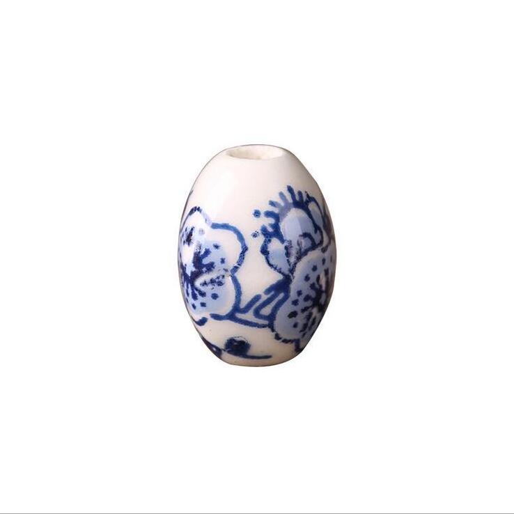 Wholesale China Blue And White Hand Painted Ceramic Porcelain Bead For Diy Jewelry Necklace Necklace Earring Making