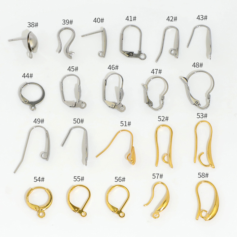 Dongguan stainless steel earrings fish  French Hook Leverbacks Kidney Wire components for DIY earring jewelry making