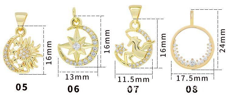 Citrine Pave Diamond Cross Pendant Popular Charms Diy Jewelry Accessories Gold Plated 18k Cz Zircon Pendant