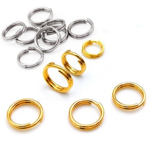 Heavy Strong 5mm 6mm 10mm Fish silver gold stainless steel double loop split jump ring 4mm stainless steel for jewelry making