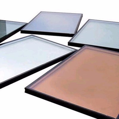 Tempered reflective coating glass dark blue grey bronze colors glass anti reflection sliding door windows vidrio