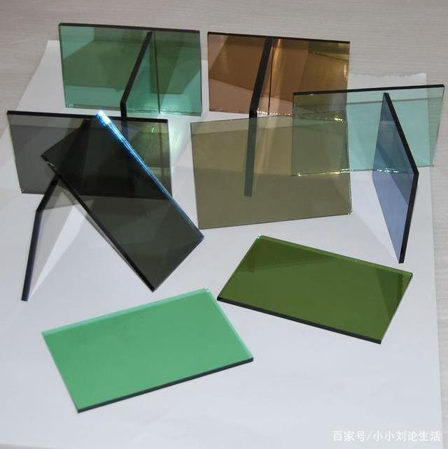 Tempered reflective coating glass dark blue grey bronze colors glass anti reflection sliding door windows vidrio