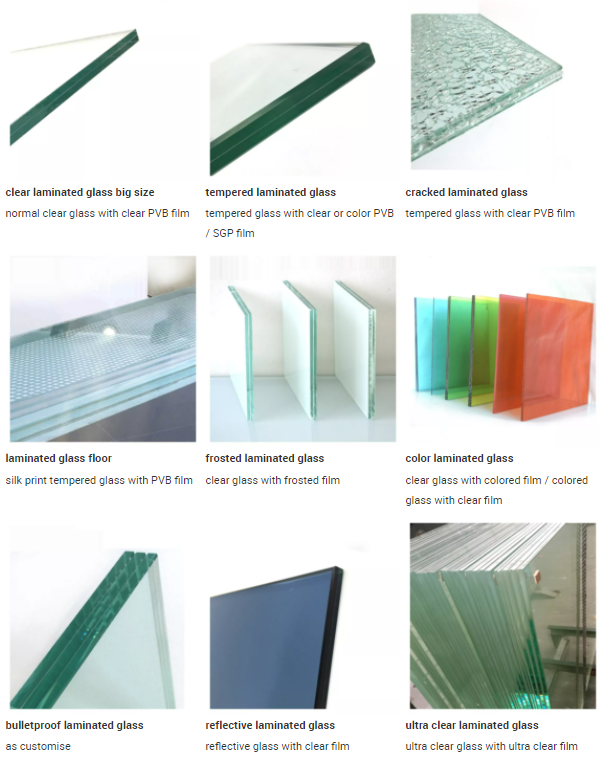 Competitive price Tempered Laminated Glass CE and SGCC Certificated Safety Toughened Clear PVB SGP Laminated Glass Suppliers