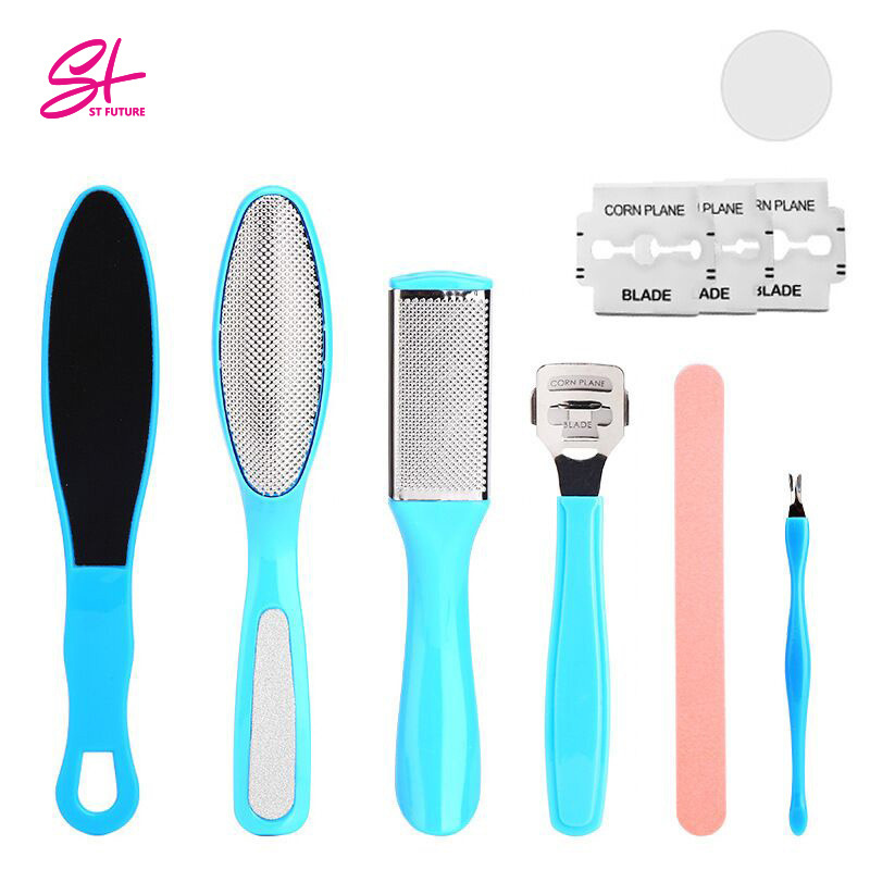 ST FUTURE Stainless Steel Pedicure Tools Foot Care Kit Set Professional Callus Remover Foot Rasp Peeling Dead Skin Removal Kit