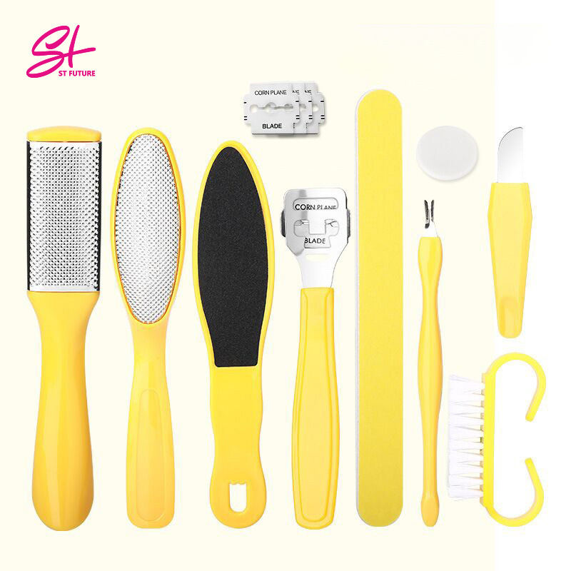 ST FUTURE Stainless Steel Pedicure Tools Foot Care Kit Set Professional Callus Remover Foot Rasp Peeling Dead Skin Removal Kit