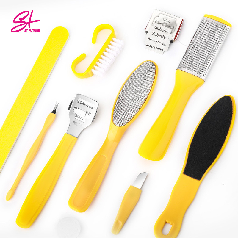 ST FUTURE Stainless Steel Pedicure Tools Foot Care Kit Set Professional Callus Remover Foot Rasp Peeling Dead Skin Removal Kit